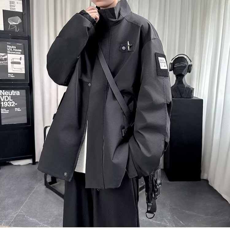 American metal buckle jacket, men's spring and autumn new outdoor mountaineering trendy brand versatile casual jacket