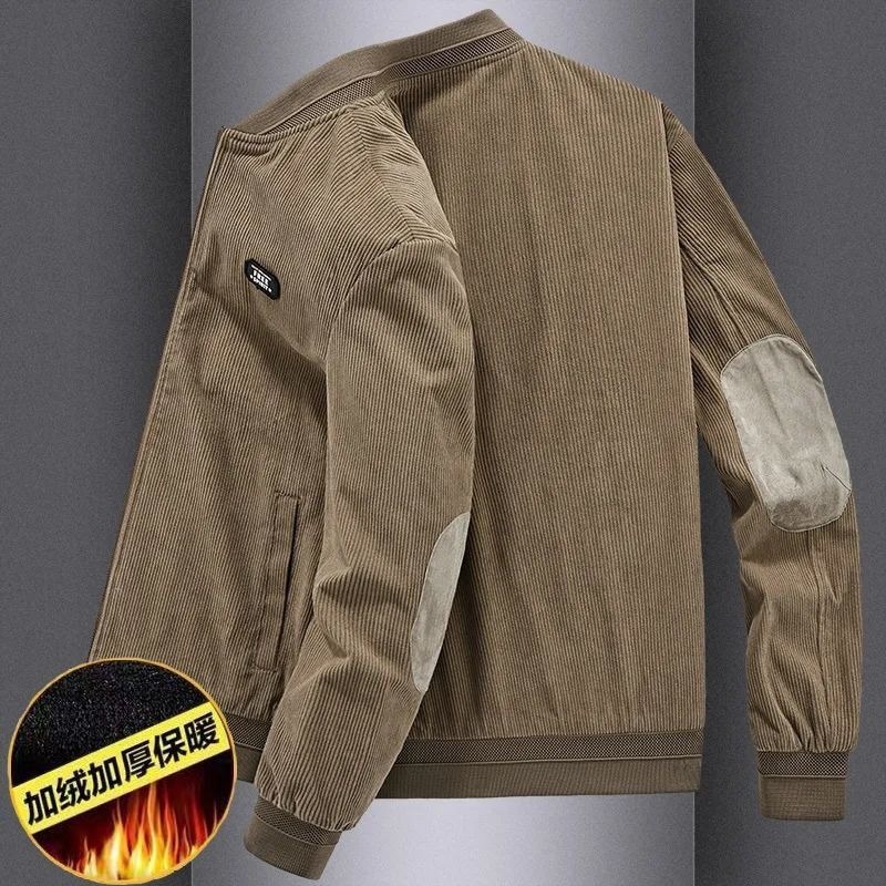 Jackets for men in autumn and winter new style work clothes loose corduroy baseball collar retro trendy jacket for men
