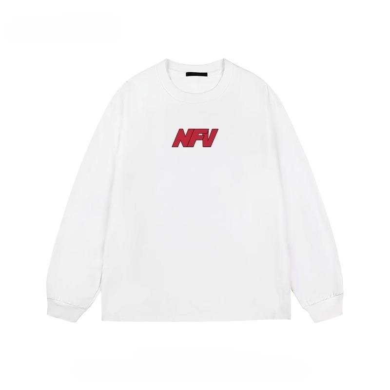 American heavyweight pure cotton letter printed long-sleeved T-shirt for men spring, autumn and winter new loose round neck top bottoming shirt