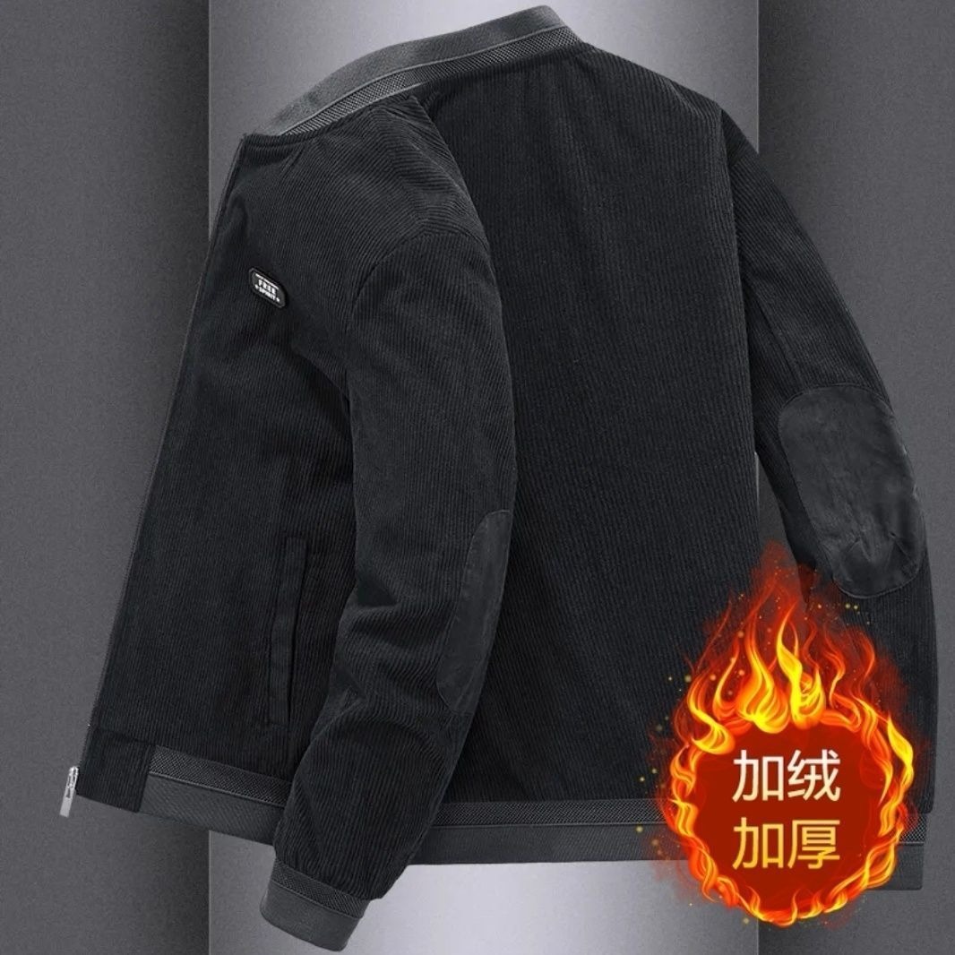 Jackets for men in autumn and winter new style work clothes loose corduroy baseball collar retro trendy jacket for men