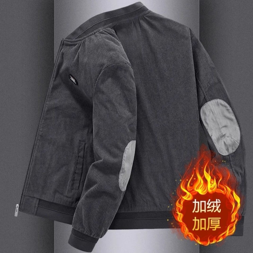Jackets for men in autumn and winter new style work clothes loose corduroy baseball collar retro trendy jacket for men