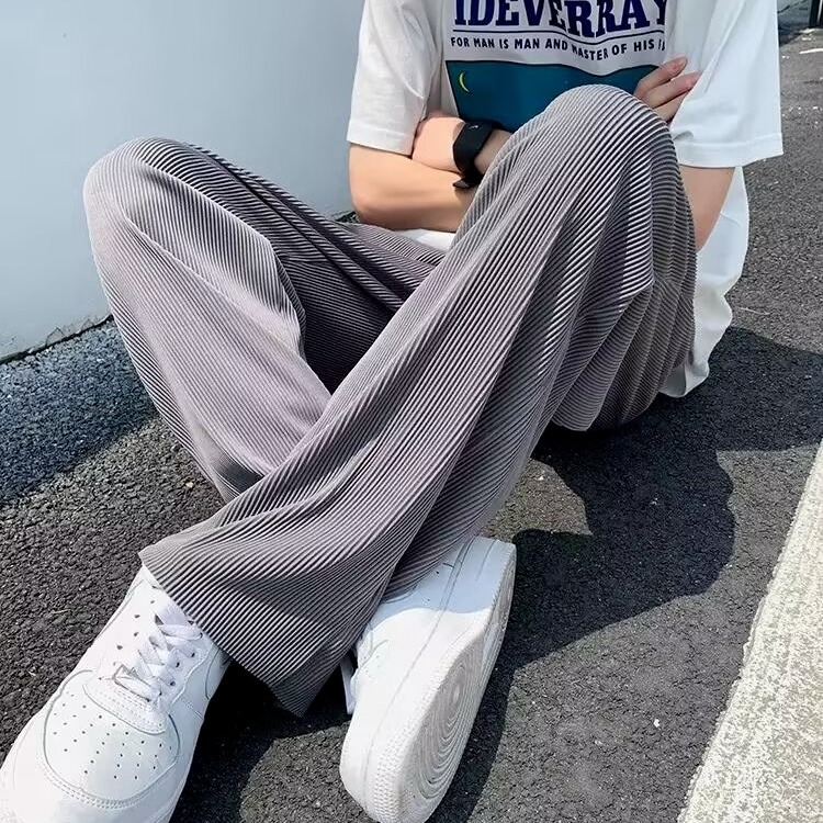 Casual pants for men simple, simple, lazy, versatile temperament and fashion trend Harajuku literary Japanese ins popular new style