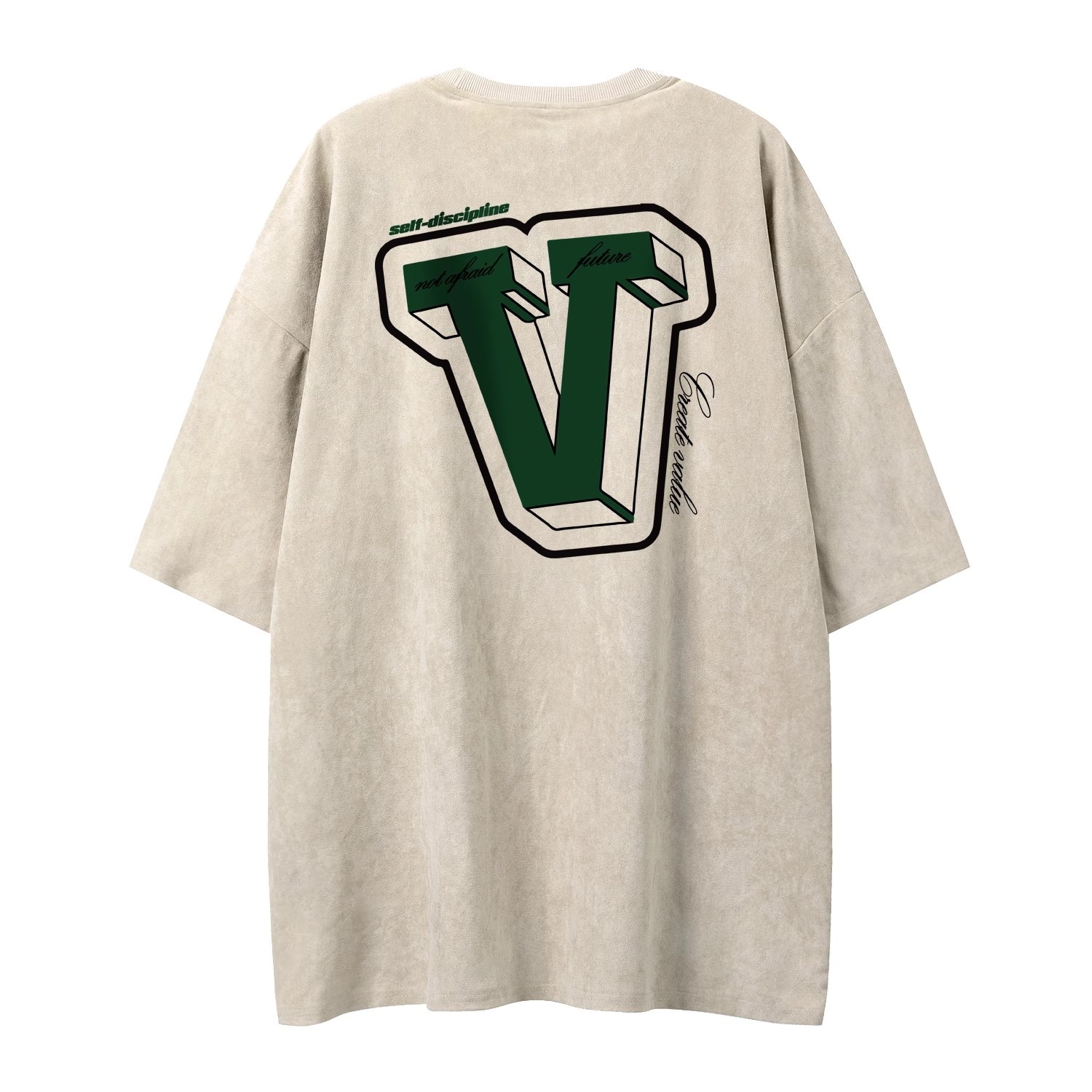 Trendy and versatile new Harajuku fashion trendy brand summer youth trendy ins round neck T-shirt trendy standard men's five-point sleeves