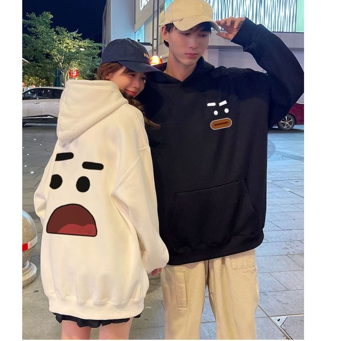 Harajuku Lazy Ins Japanese Fashion New Style Different Couple Sweatshirt Women's Hoodie Spring and Autumn Style Temperament