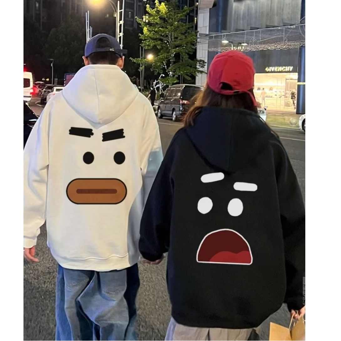 Harajuku Lazy Ins Japanese Fashion New Style Different Couple Sweatshirt Women's Hoodie Spring and Autumn Style Temperament