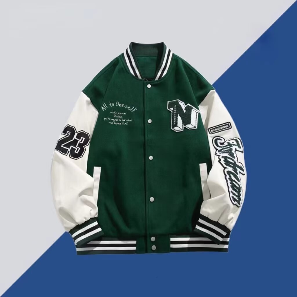 Jointly-branded trendy baseball uniform jacket American New Year campus couple jacket