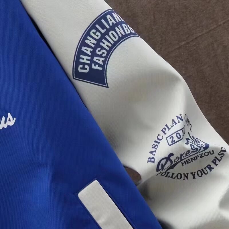 Baseball uniform jacket men's autumn and winter velvet thickened youth student fashion brand men's jacket warm and cold-proof clothing