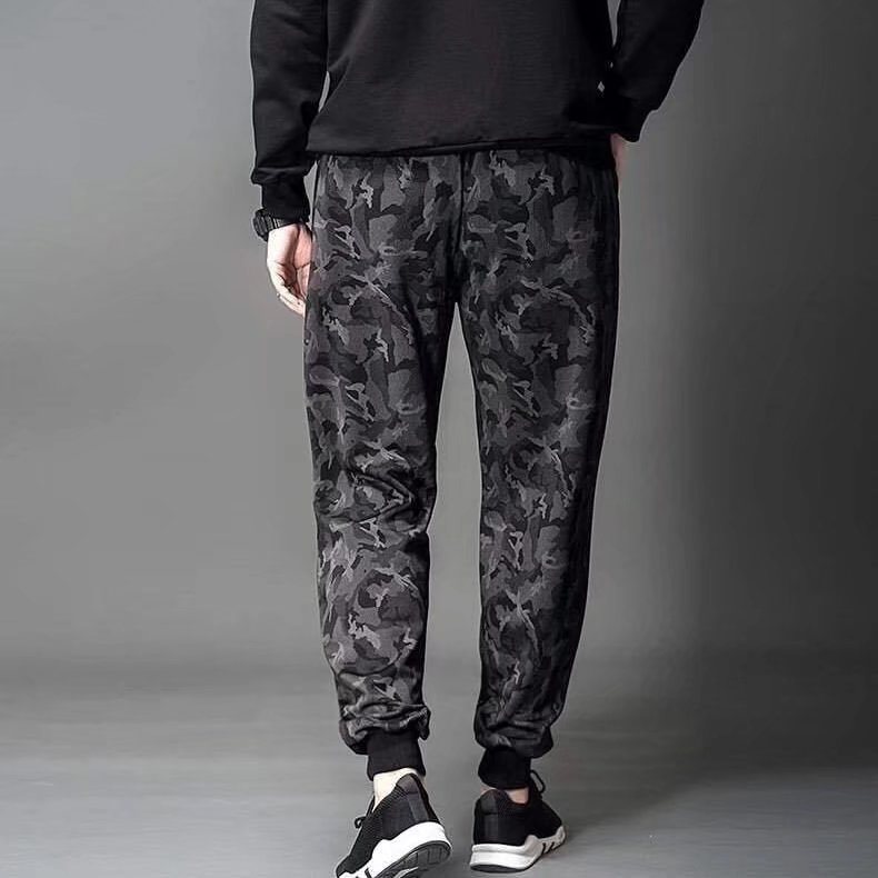 Youth popular slim fashion brand new trendy men's small-foot harem pants high-elastic casual pants nine-point pants winter