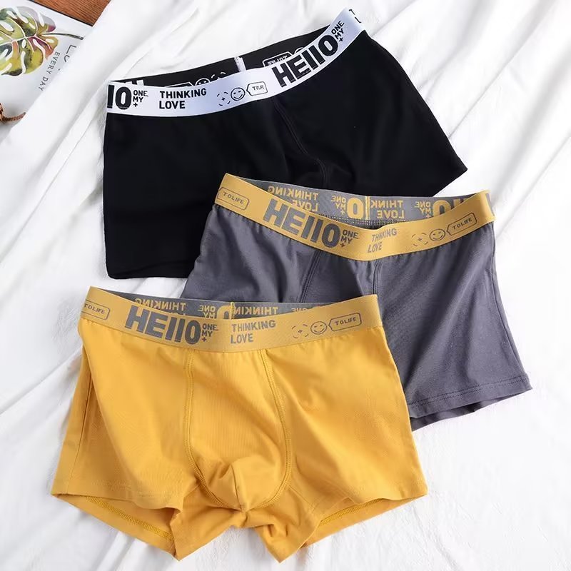 Men's Boxer Graphene Antibacterial Breathable Square Youth Sports Shorts Independent Pack
