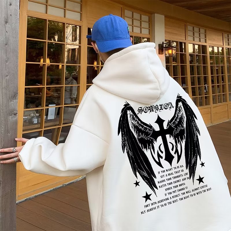 Hooded sweatshirt for men in spring and autumn new long-sleeved loose versatile trendy brand teenager boys top coat drawer