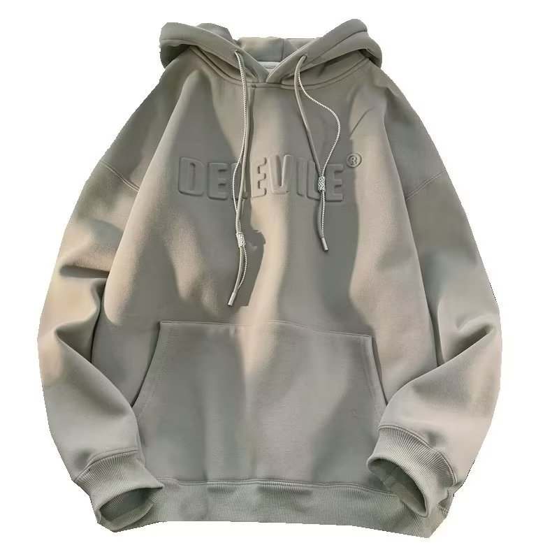 Letter Pressing Flower Sweatman Men's Tide Brand Trend INS Hooded Top Top