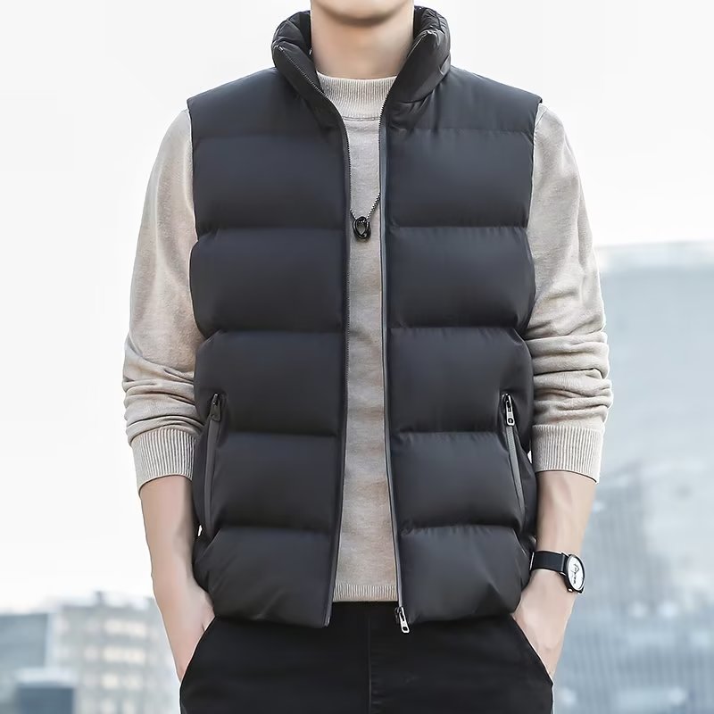 Men's thin down jacket new large-size casual vest vest vest shoulder loose version spring and autumn winter jacket