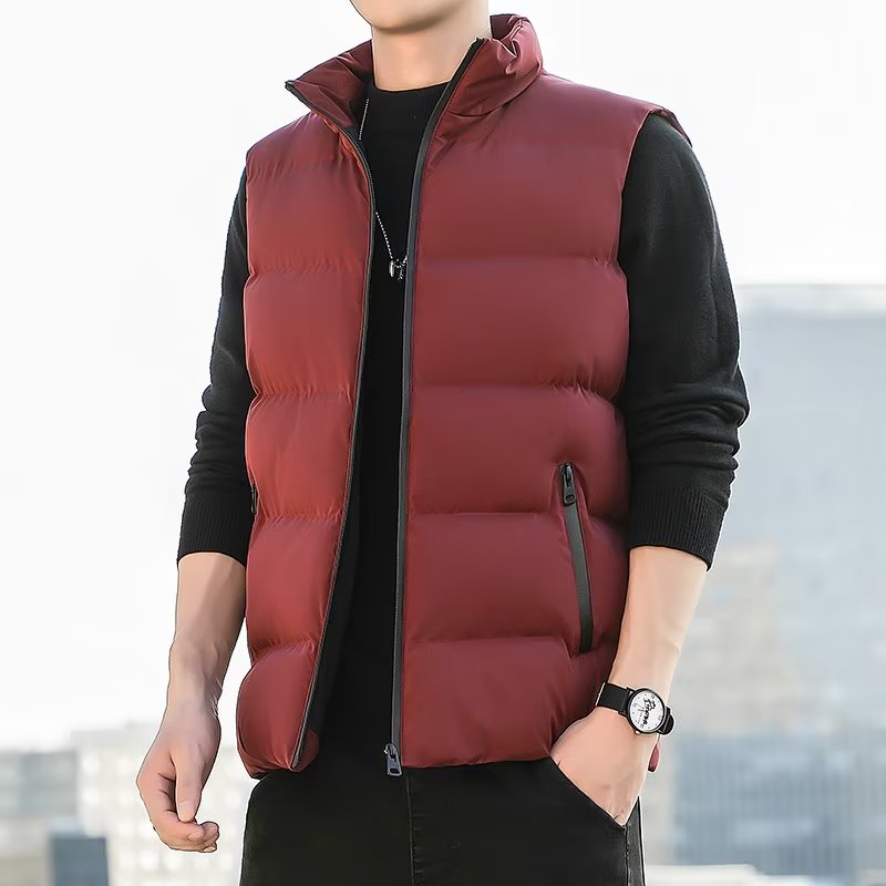 Men's thin down jacket new large-size casual vest vest vest shoulder loose version spring and autumn winter jacket