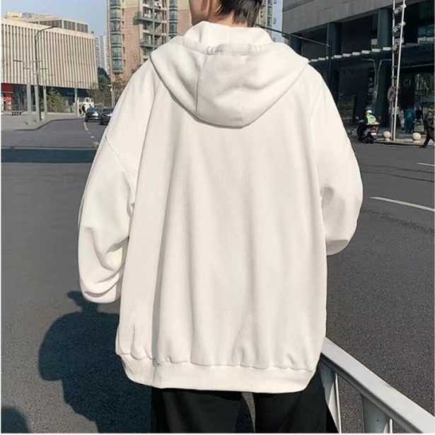 Handsome sweatshirt zipper autumn pullover trendy men ins youth popular hooded daily