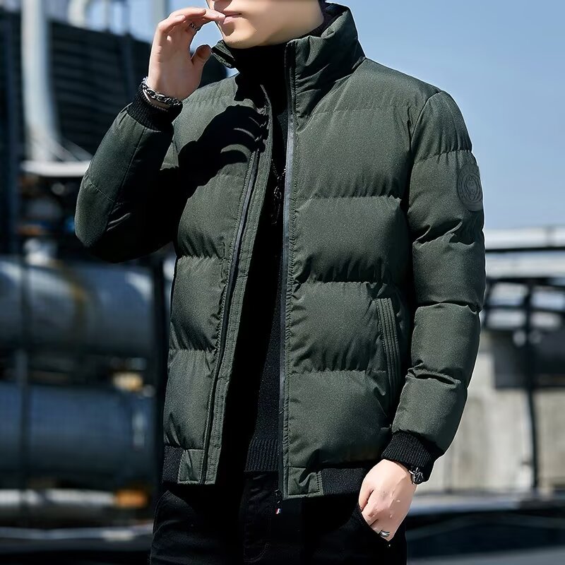 Tide regular model youth red cotton clothing men's winter light and warm, warm and warm large -piece jacket Winter Dragon Dragon Year's Nostalgia jacket