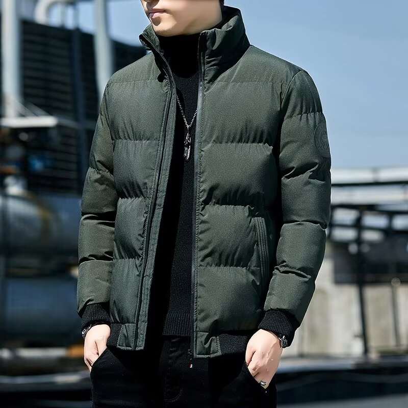 Tide regular model youth red cotton clothing men's winter light and warm, warm and warm large -piece jacket Winter Dragon Dragon Year's Nostalgia jacket