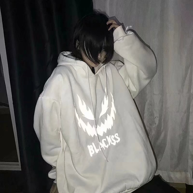 Fashion ins loose casual sweatshirt trendy hooded simple pullover youth trend new autumn Japanese trendy men