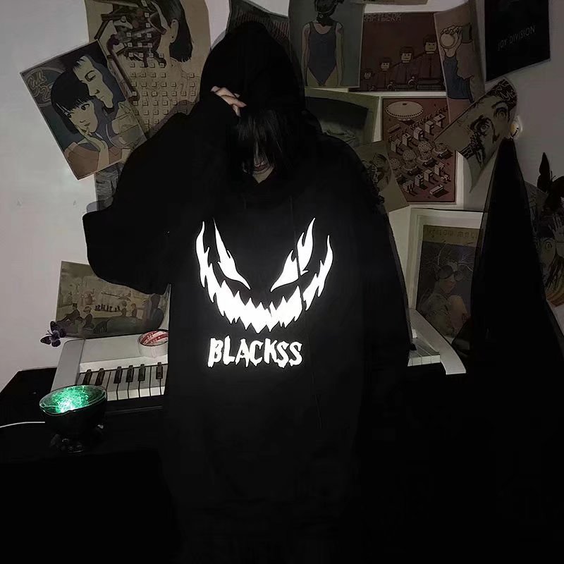 Fashion ins loose casual sweatshirt trendy hooded simple pullover youth trend new autumn Japanese trendy men