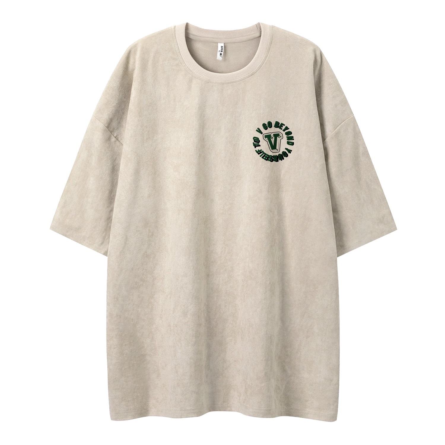 Trendy and versatile new Harajuku fashion trendy brand summer youth trendy ins round neck T-shirt trendy standard men's five-point sleeves