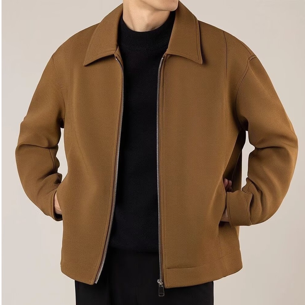 Autumn new jacket men's casual Korean style light mature style business men's high-end short style spring and autumn